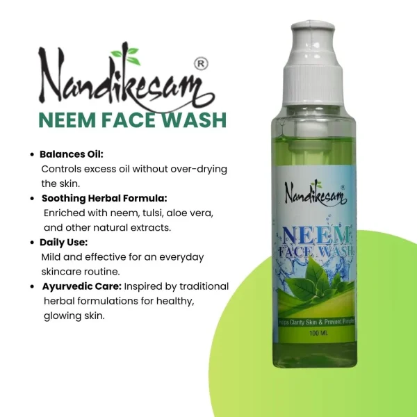 Nandikesam Neem Herbal Face Wash - Image 2