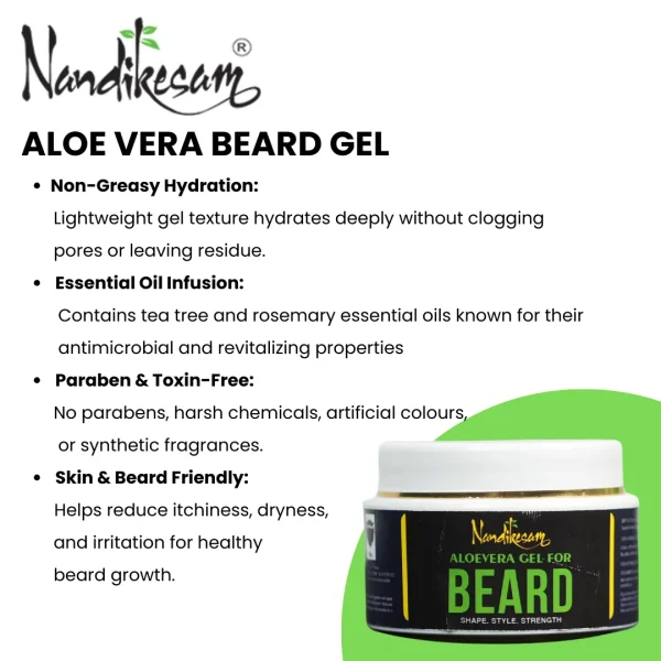 Nandikesam Aloe Vera Beard Gel - Image 3