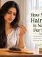 Woman checking hair fall while looking at loose hair strands